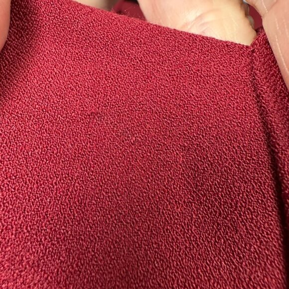 Voodoo Vixen Zoey Wide Leg Jumpsuit Womens XL Maroon Red Holiday Flutter HEMMED - Picture 8 of 16